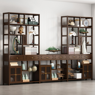 竹中生智多功能新中式博古架