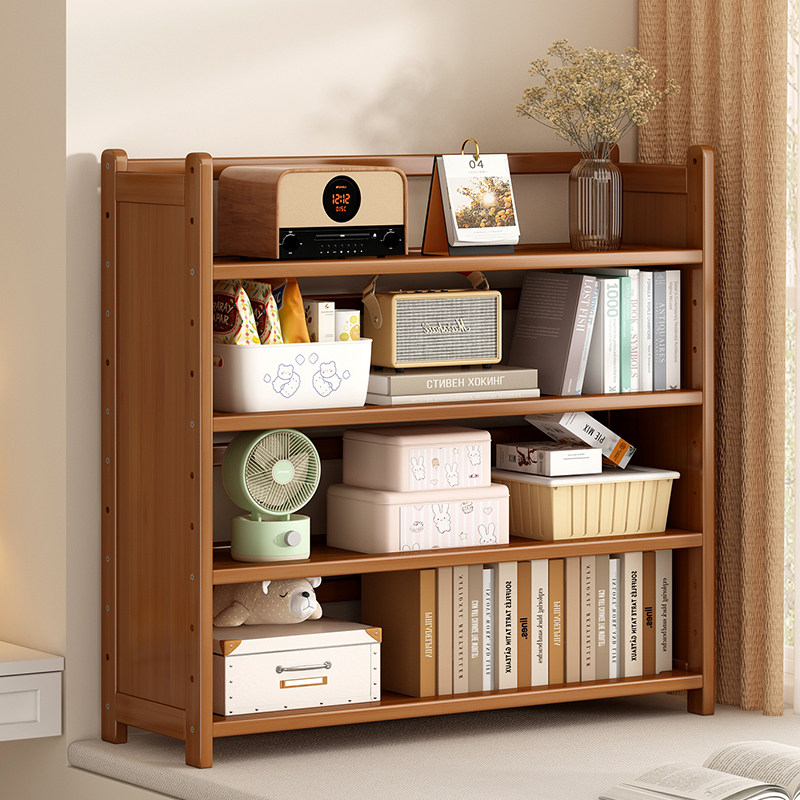 竹木书架桌面多层置物架客厅卧室飘窗收纳架书柜宿舍简约储物柜子,住宅家具,书架,淘宝优惠券,粉丝福利购,淘宝优惠卷