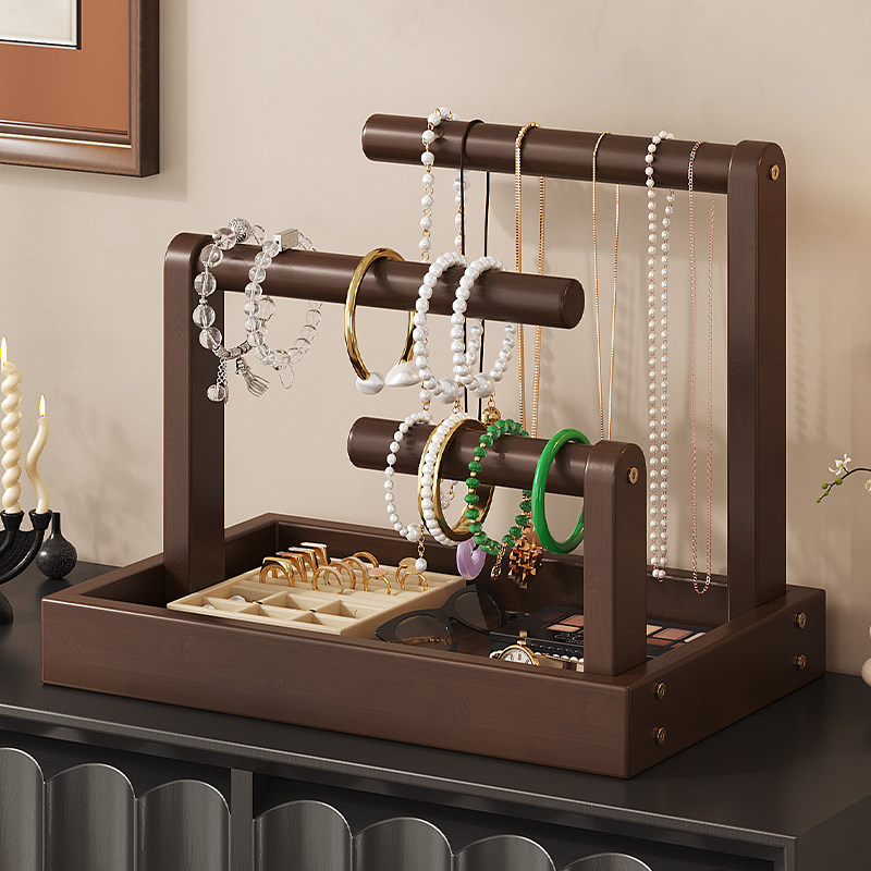 玄关置物架入户钥匙项链收纳摆件挂架桌上托盘装饰眼镜手表摆放架