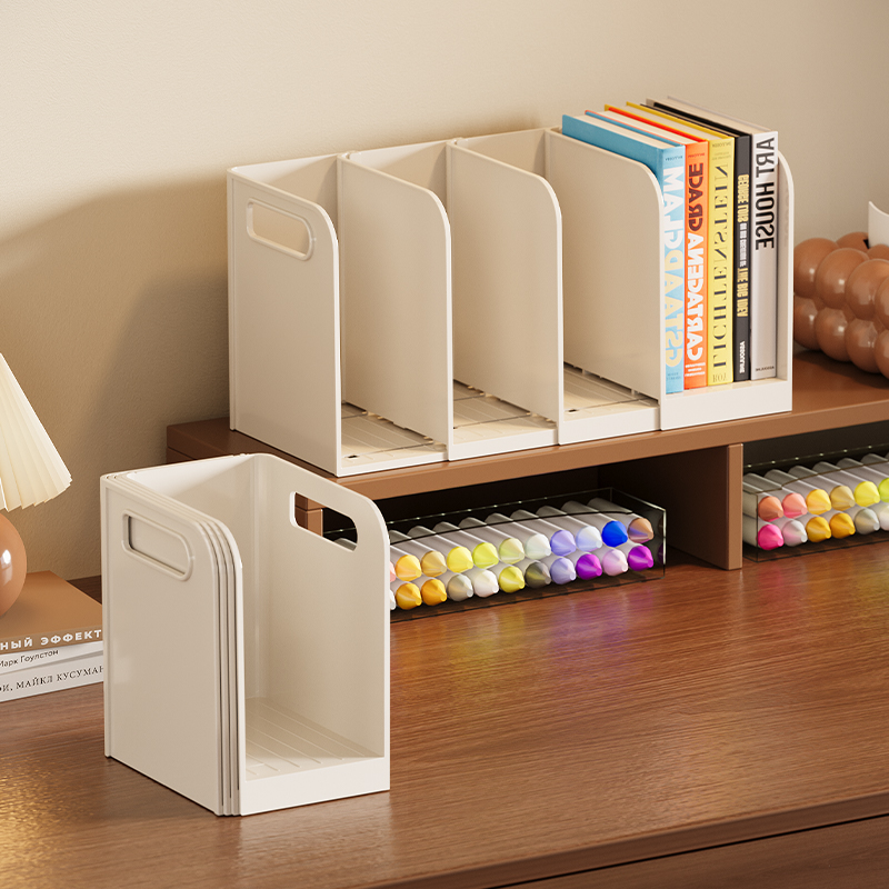 书架桌面置物架可伸缩学生家用书桌收纳架办公桌上分层架家用书柜