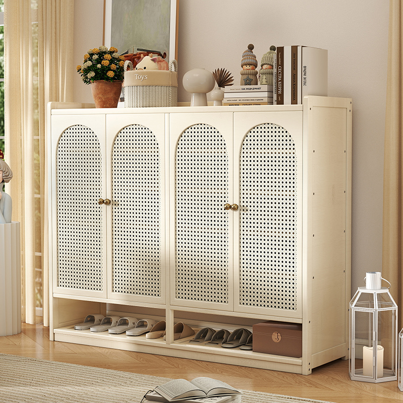奶油风鞋柜家用门口大容量防尘
