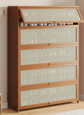 鞋柜家用门口室外多层简易入户收纳楠竹小鞋架子新款2025爆款楼道