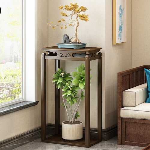 花架子客厅落地式花盆架室外多层多肉楠竹简易转角托架绿萝窗台小