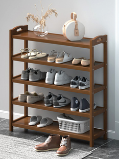入户鞋架小窄简易家用门口进门新款2025鞋柜楠竹经济型省空间多层