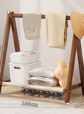 床边晚上卧室放脱下衣服神器酒店床头落地挂衣架置物架折叠衣帽架