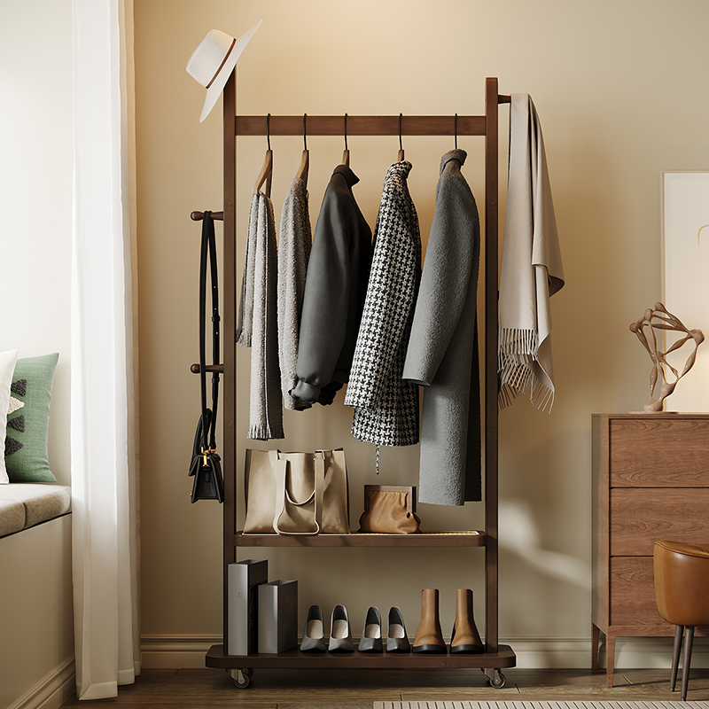 2025新款家用卧室挂衣架房间挂衣服的架子次净衣架落地立式衣帽架