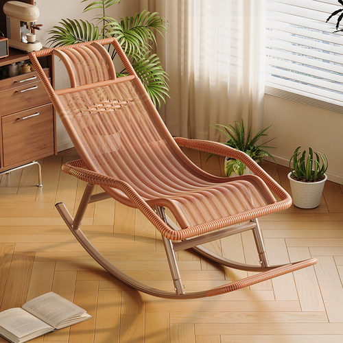 家用大人躺椅懒人摇椅2025新款阳台网红沙发椅客厅单人藤椅摇椅