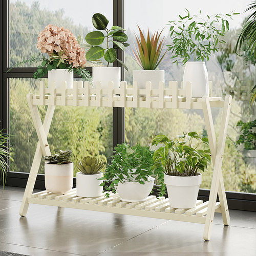阳台花架子多层植物多肉落地式绿植靠墙竹小置物架客厅户外可移动