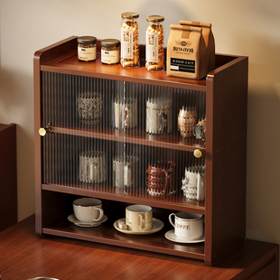 杯架置物架餐桌台面杯子收纳多层水杯茶杯茶具整理架小型餐边柜子