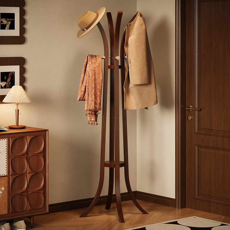 衣架立式入户玄关转角不占空间的挂衣架2025新款卧室落地衣帽架子