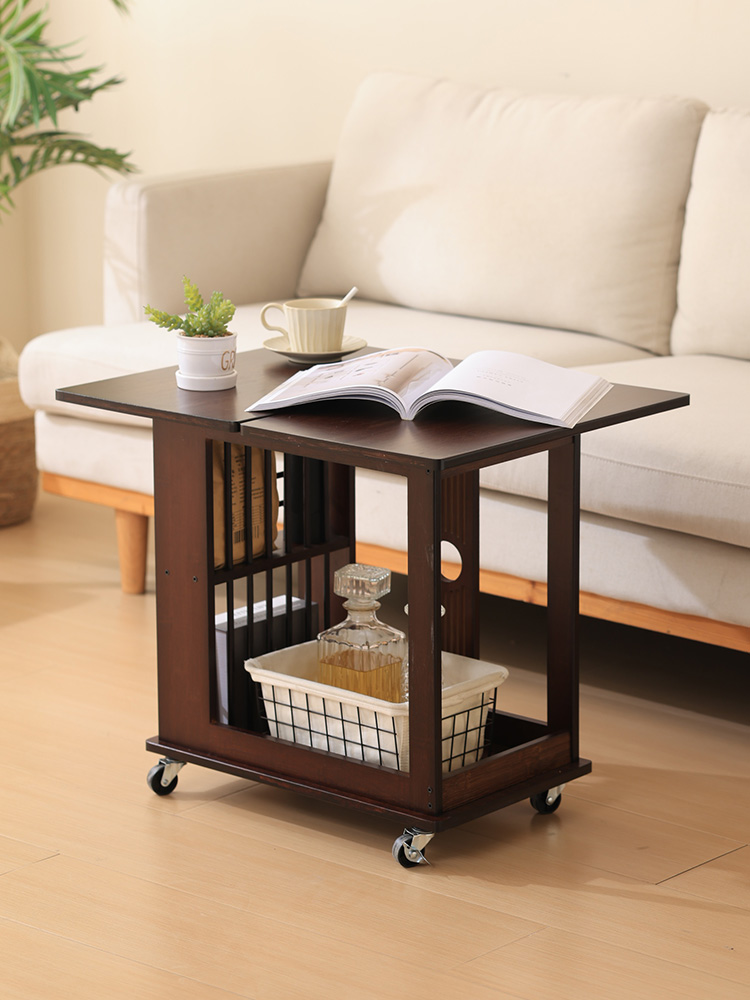 客厅沙发旁茶几可移动小型中古推车折叠桌面床头零食收纳新款2025