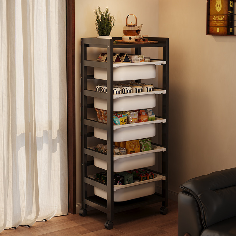 多层收纳架可移动手推车厨房置物架带轮客厅大容量多功能储物架子