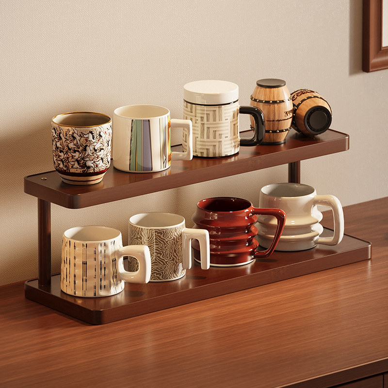 桌面杯架收纳置物架多层茶杯