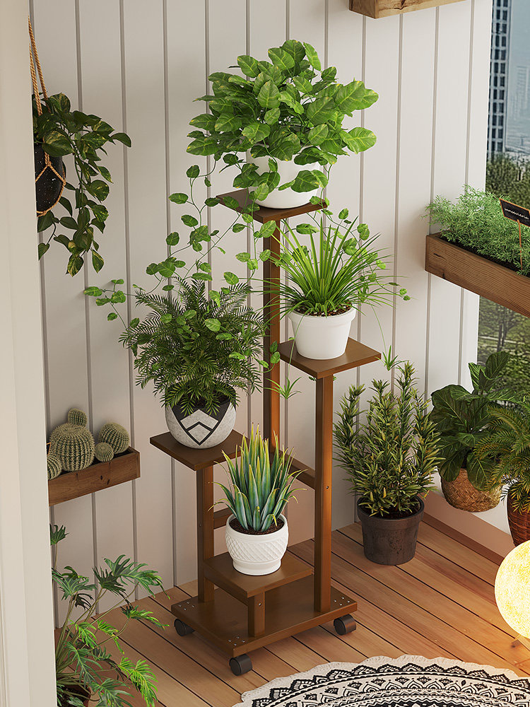 阳台客厅落地式花架子2025新款绿植置物架花盆植物摆放架多层移动