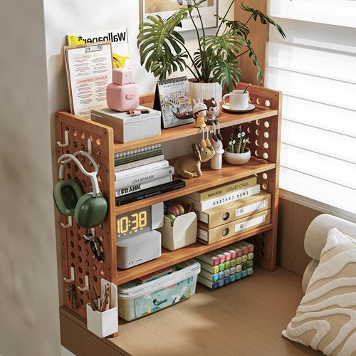 洞洞板小型置物架宿舍床上收纳架