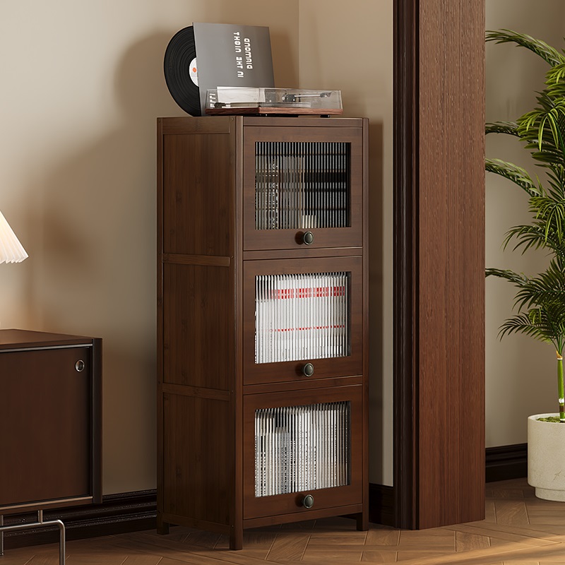 中古书柜展示柜家用客厅书架一体靠墙可移动落地置物架转角格子柜