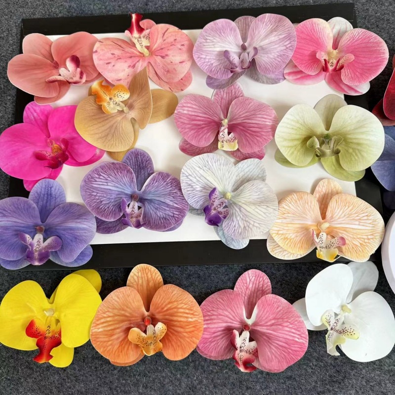 仿真胶片蝴蝶兰花头仿真花朵箱包配件头饰簪花diy手工婚庆礼装饰