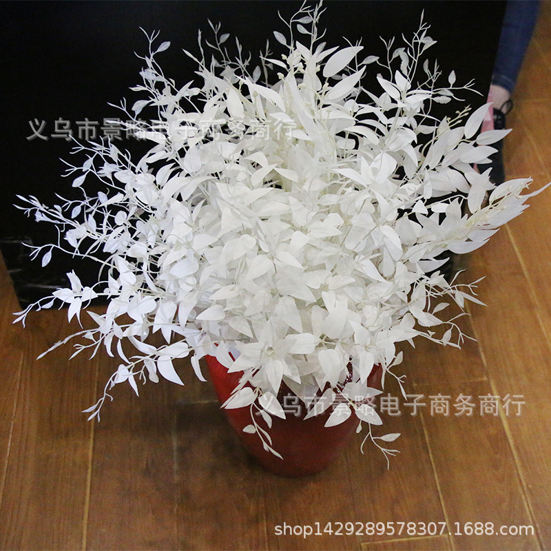 新品仿真竹叶草金银花叶植物墙配材铁线莲叶子家居饰品花叶蔓