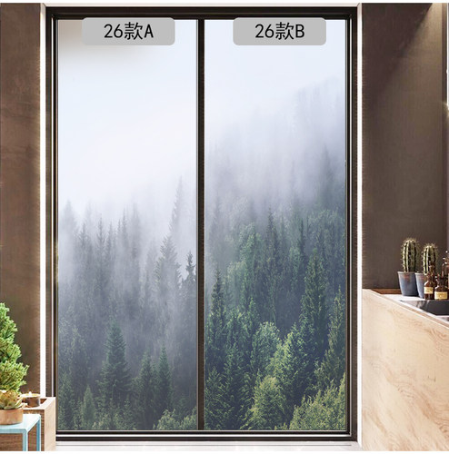 山水窗户静电贴膜透光不透明