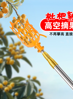 高空摘果器摘枇杷神器杨梅无花果枣子李子水果采摘伸缩杆采果工具