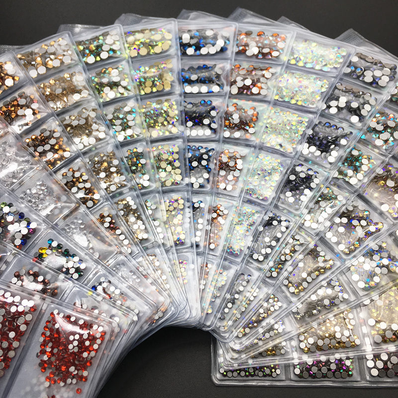 超闪组合混装彩钻玻璃指甲饰品