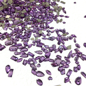 紫兰色30颗紫色指甲饰品混装 DANA平底异形美甲深紫蓝2件 包邮 钻饰