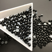 DANA黑色平底烫钻diy服装 舞蹈服烫底钻美甲手机壳贴钻胶底水钻