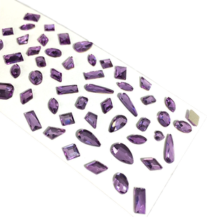 DANA平底异形美甲深紫蓝2件包邮紫兰色30颗紫色指甲饰品混装钻饰