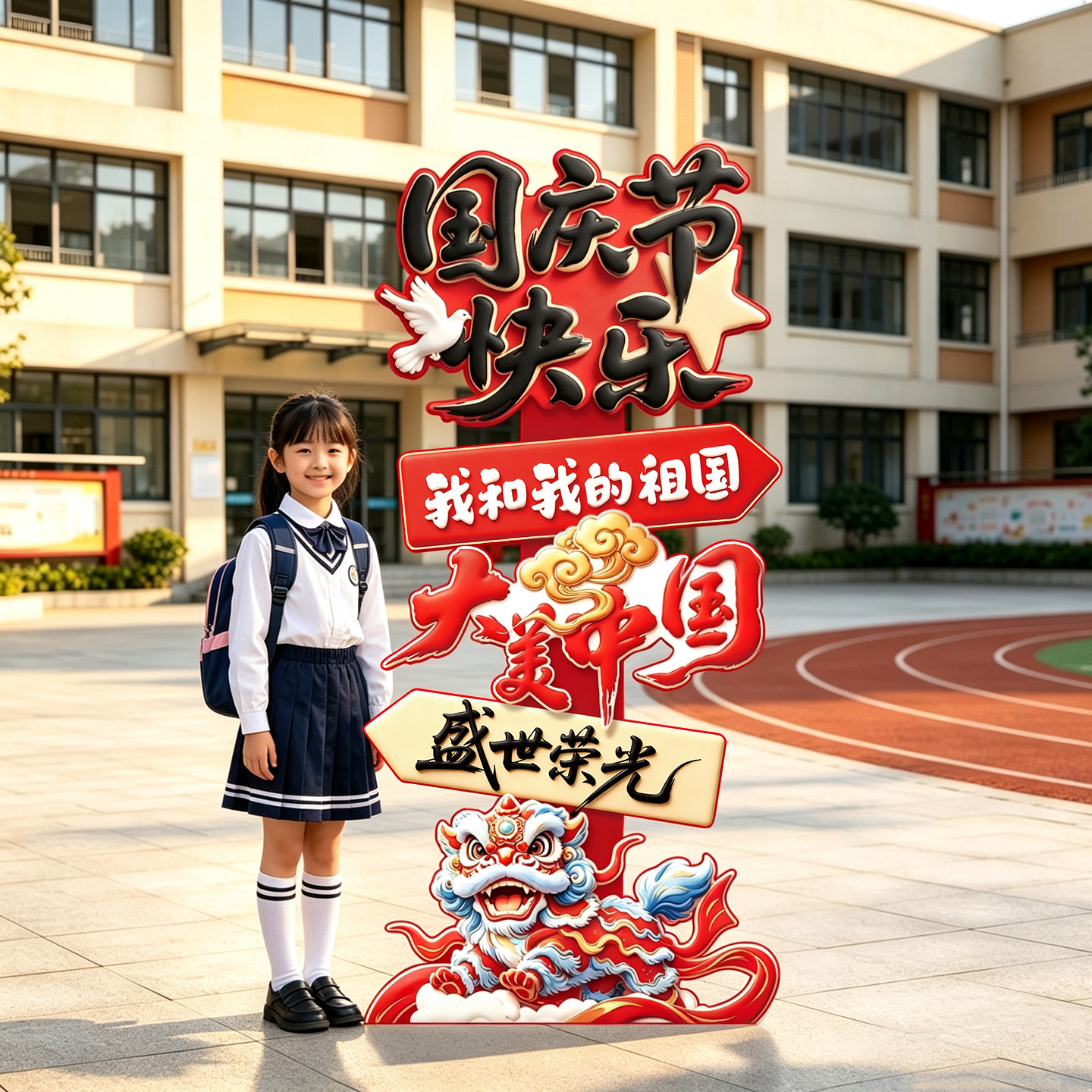 国庆节KT板路引牌拍照道具图片