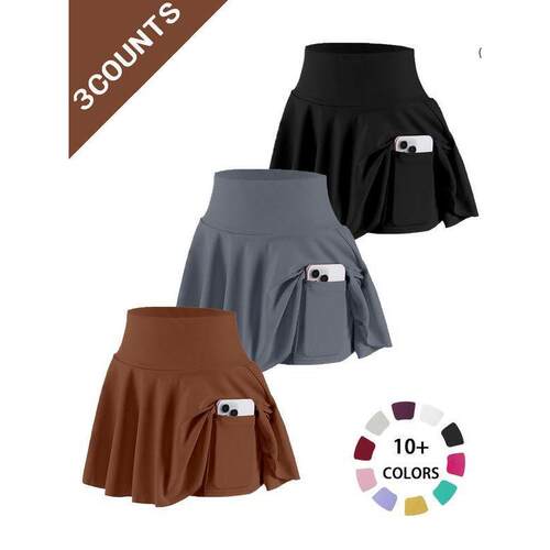 B 16908 High Waist Pleated Yoga Skirt 腰百褶瑜伽裙