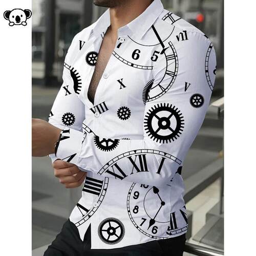V 60421 Men Spring And Fall Shirt Retro Gift Casual复古衬衫