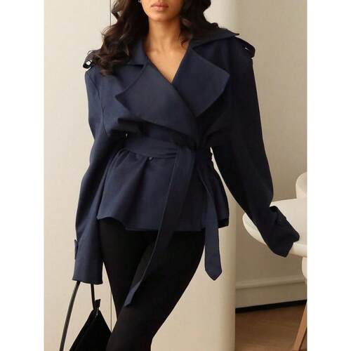 Q 60200 Women Windproof Jacket Waterfall Neck瀑布领夹克