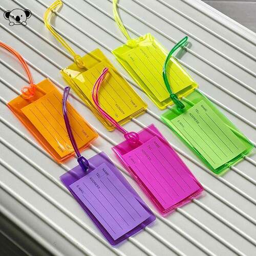 R 38476 Anti Loss Travel Luggage Tag Fluorescent荧光行李牌