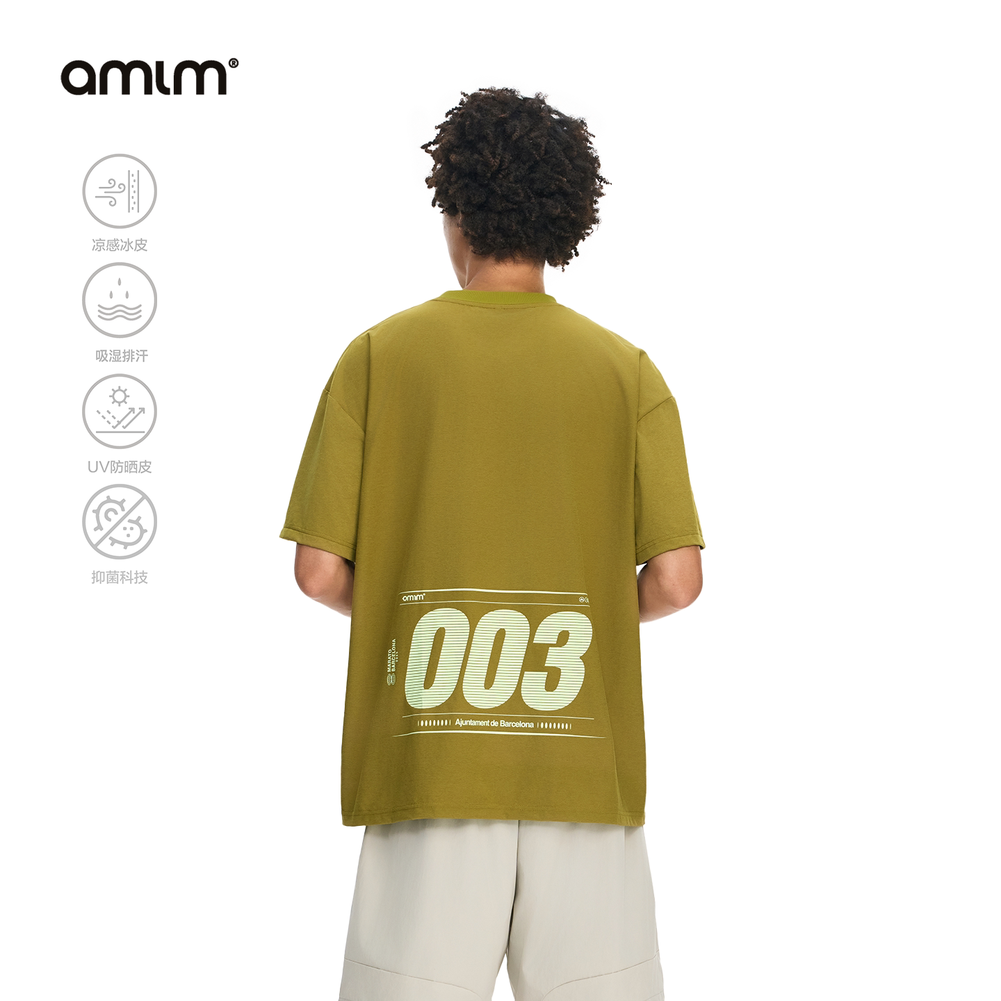 AMLM马拉松号码速干防晒运动T恤图片