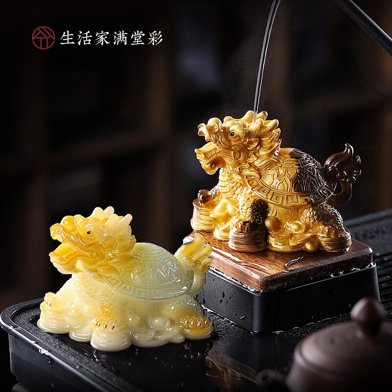 遇水变色龙龟摆件茶桌图片