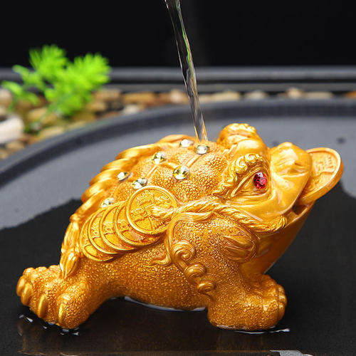 茶宠摆件精品变色招财金蟾貔貅