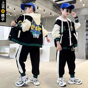 NK品牌男童运动服套装2025春秋季儿童装男孩外套酷帅休闲棒球服潮