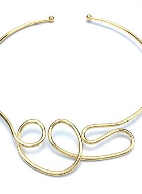 夸张金属时尚几何项圈项链欧美潮流百搭项链颈圈配饰女爆款