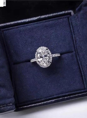 银高碳钻求婚鸽子蛋戒指仿真莫桑石钻戒4克拉超大钻戒女百搭