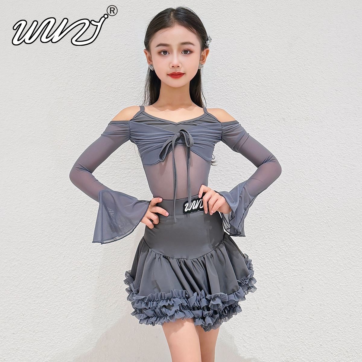 舞姿拉丁舞服女童练习服2026秋冬款新品少儿童舞蹈套装分体练功服