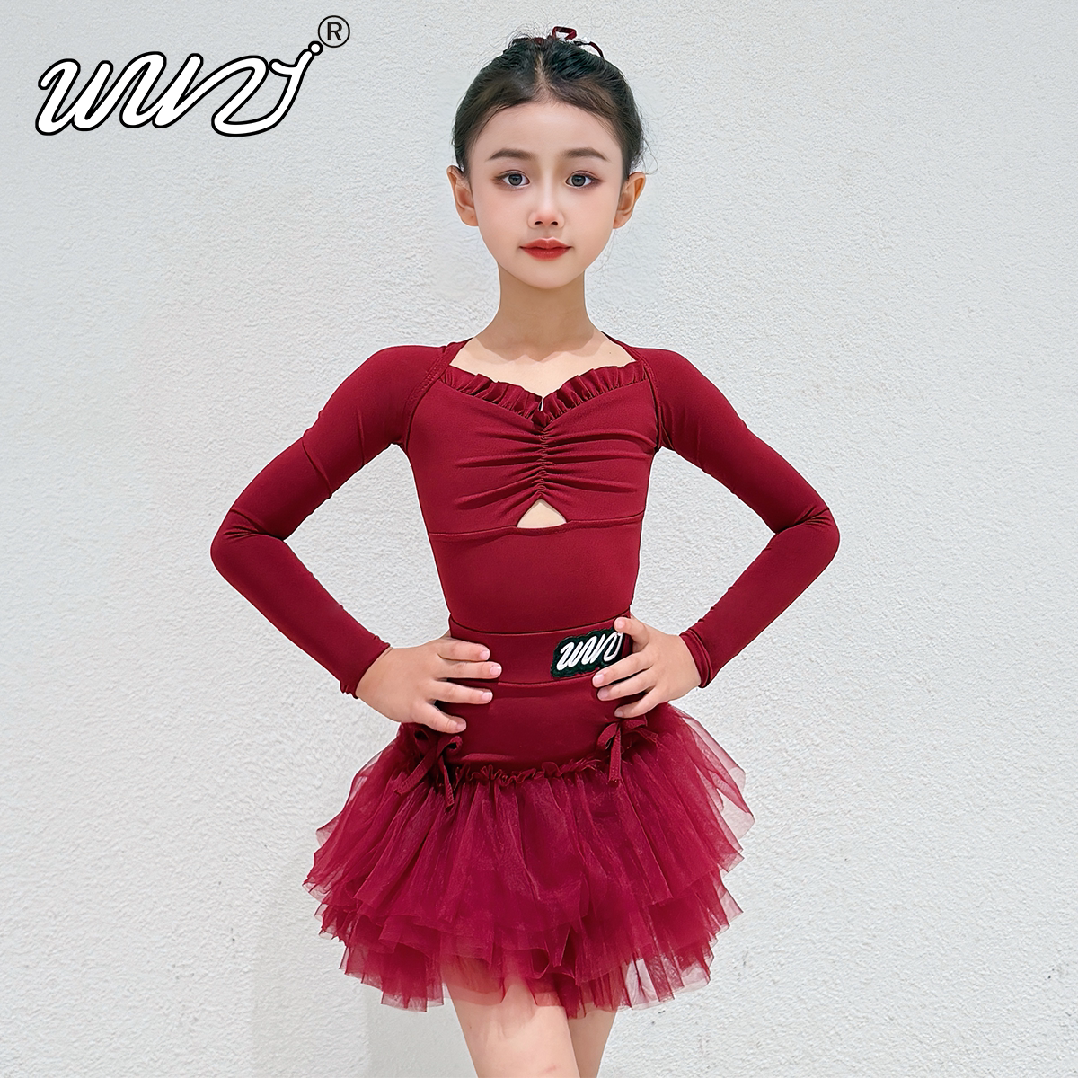 舞姿拉丁舞服女童练习服2026秋冬款新品少儿童舞蹈套装分体练功服