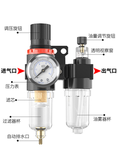 油水分离器过滤器气泵空压机压缩空气干燥喷漆过滤器汽水气压高压