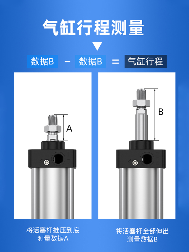 SC气缸大推力小型气动大全气压伸缩缸长行程加长型一进一出汽缸