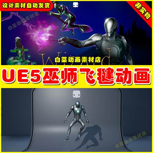 UE5 Mocap - Wizard Academy Animation Library 巫师飞毯动画5.4