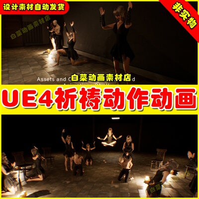 UE4人物邪恶法师巫师角色UE5动画 The Cultist Animations