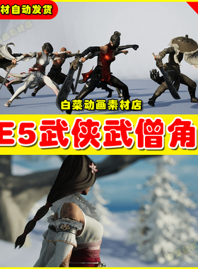 UE4UE5 G2 Wulin Swordman 01 国风武侠剑客武僧女刺客角色4.25