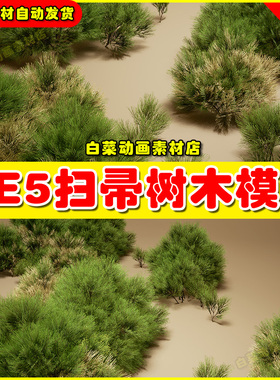 虚幻引擎UE5 Foliage VOL.6 - Broom Bushes 扫帚树木植物模型5.5