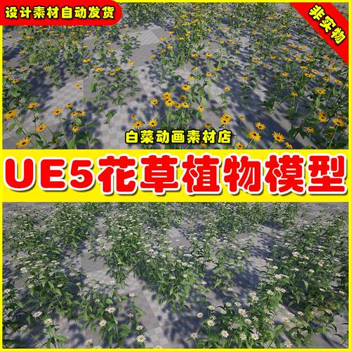 UE4 UE5 Flowers Pack 花草植物虚拟设计素材4.27 5.4版本