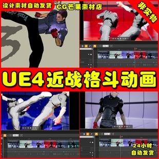 UE4近战格斗功夫UE5打斗动画 Frank climax's Fighting Set 3