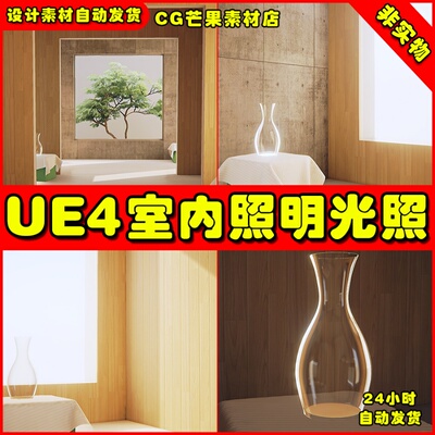 UE4室内灯光 UE5光照照明道具 Lightroom Interior Day Light
